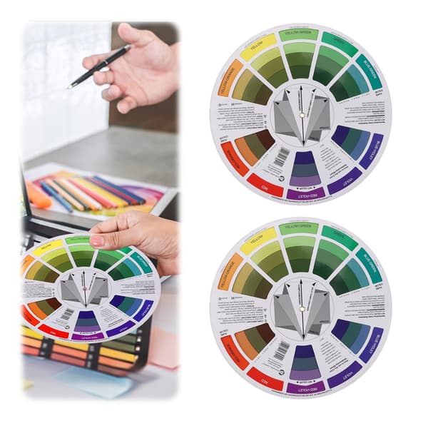 2 stk. farvehjulssæt, kunstmakeup-blandingsguide 5,5 tommer Classic 5.5"