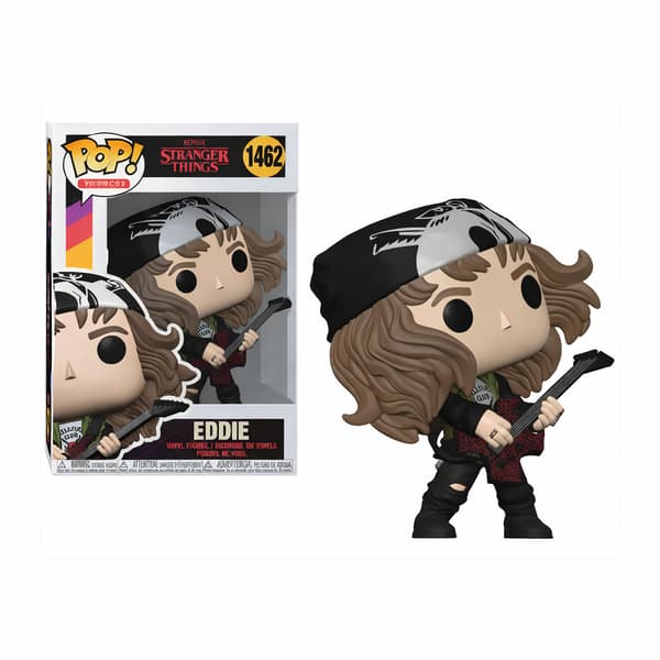 Stranger Things Eddie Vinylfigur med Gitarr, Samlarobjekt Eddie Figurmodell med Fönsterförpackning för Fans och Samlare