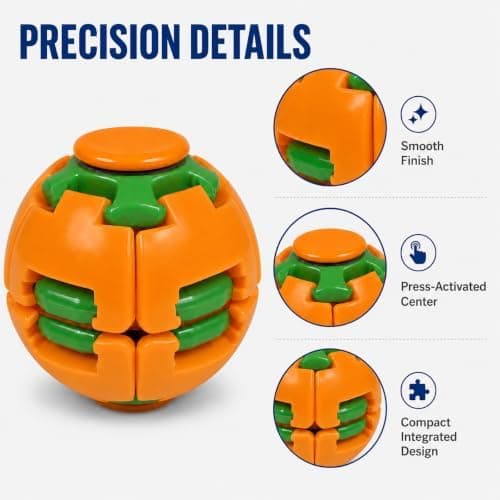 Tryk for at dreje Fidget Ball Legetøj, Helix Core 3D Roterende Mekanisk Spinner