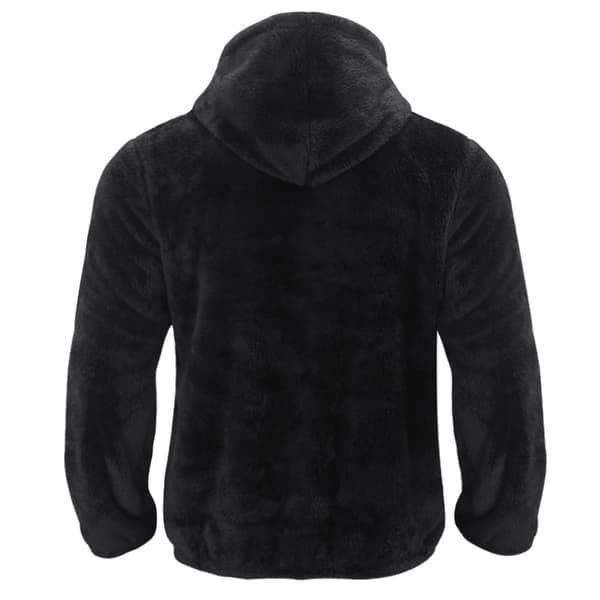 Herre Fleece Lynlås Hættetrøje Vinterjakke, Sort, Størrelse S black S