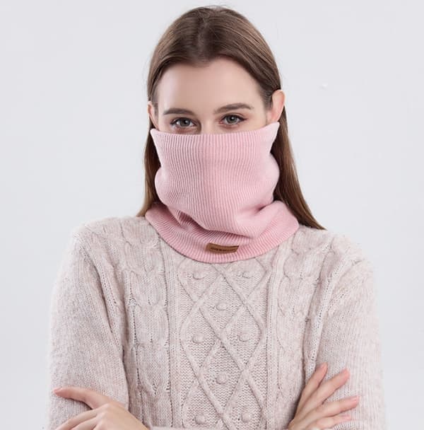 Vinter halsvarmer til mænds skiløb, halskrave ansigtstørklæde til kvinder, pink pink