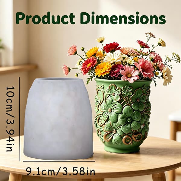 3D Blomsterrelief Silikoneform til Epoxyharpiksstøbebeholdere Floral Resin Mold