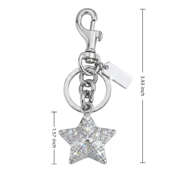 Väskberlock, söta handväskberlocker, väsktillbehörsberlocker, väskkedjor, handväskberlocker Star-Silver