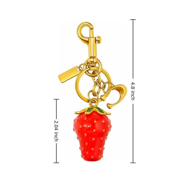Väskberlock, söta handväskberlocker, väsktillbehörsberlocker, väskkedjor, handväskberlocker Strawberry C - Gold