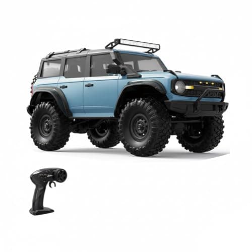 1/16 RC Crawler, 4WD Full Proporsjonal Rock Crawler LED-lys Blå Blue