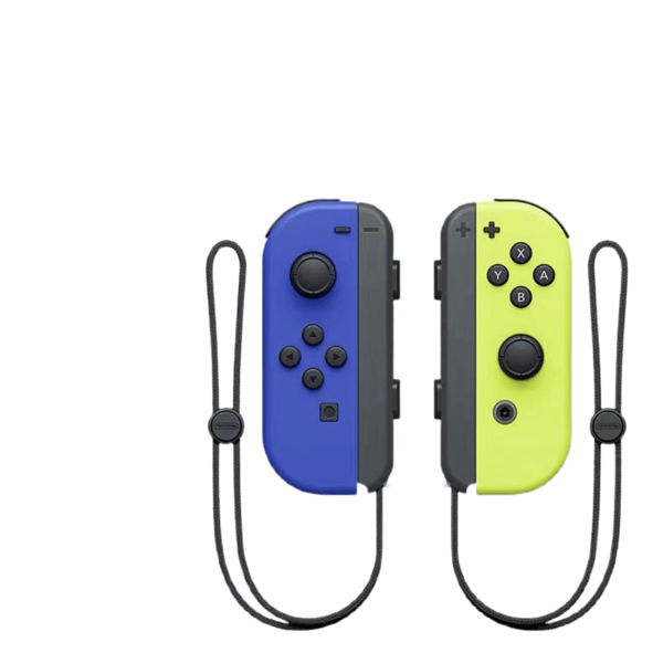 Nintendo Switch Controller Joycon Trådlös Bluetooth Spelkontroll Fjärrkontroll Vakna med rep Blå+gul Blå+gul blue+yellow
