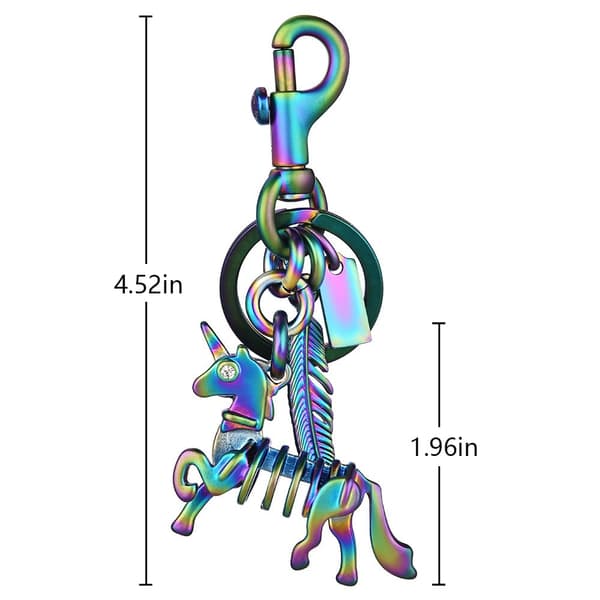 Väskberlock, söta handväskberlocker, väsktillbehörsberlocker, väskkedjor, handväskberlocker Unicorn-Iridescent