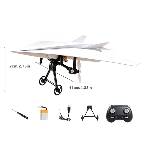DIY Elektrisk RC Pappersflygplanssats, Inbyggd Gyrostabilisator One Electrics