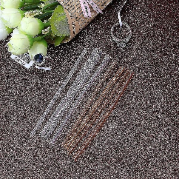 8x Ringstørrelsesjusterere Gennemsigtig Ring Stram Elastisk Ringbeskytter Klips