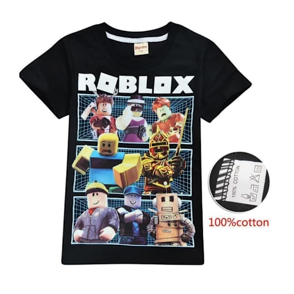 Roblox T-shirt til børn, sort, 150 Black 150