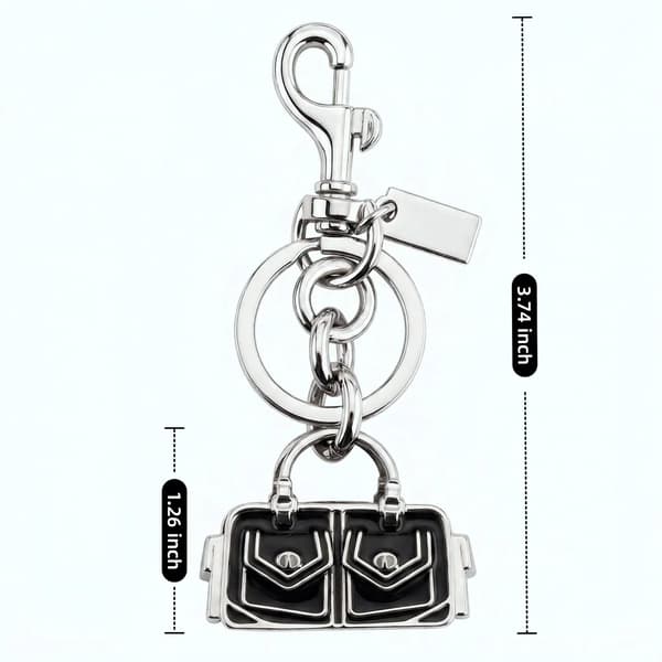 Väskberlock, söta handväskberlocker, väsktillbehörsberlocker, väskkedjor, handväskberlocker Handbag Black-Silver