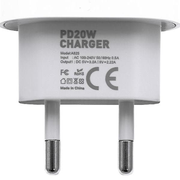 iPhone Laddare - Snabbladdare - Adapter + Kabel 20W USB-C Vit 4-pack