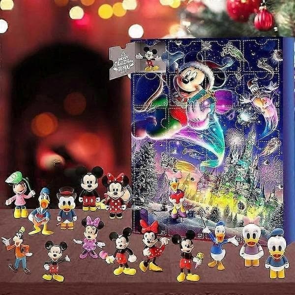 Disney Mickey Mouse 24-dages julekalender med håndlavede dekorative blind boxes, Disney E Disney E