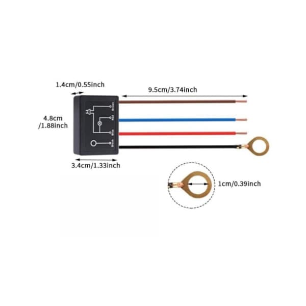 stk. Lampedimmer Touch Lampekontrolmodul Touch Lyskontakt Sort