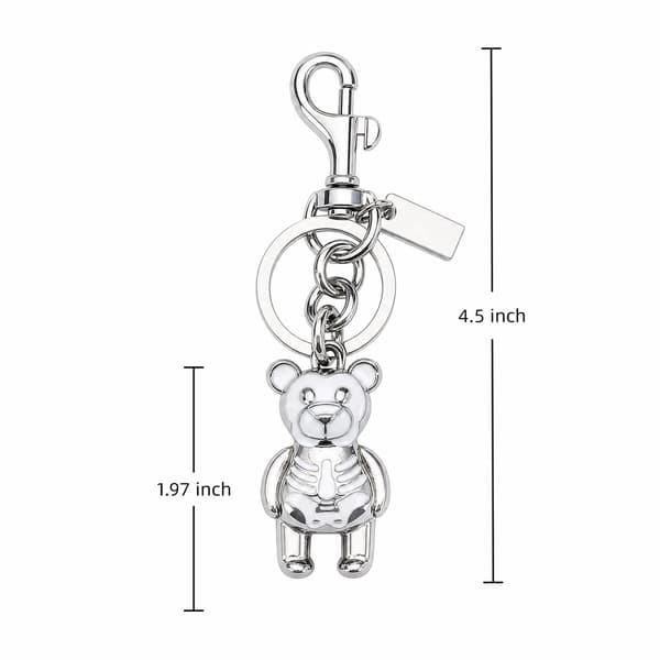 Väskberlock, söta handväskberlocker, väsktillbehörsberlocker, väskkedjor, handväskberlocker Bear - Silver