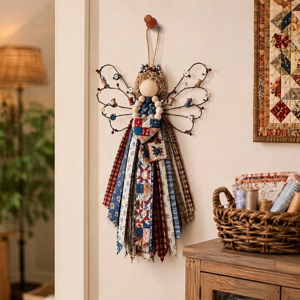 Engel Stofophæng DIY Sæt DIY Stofophæng Ornament Sæt Håndlavet engel Multicolor12