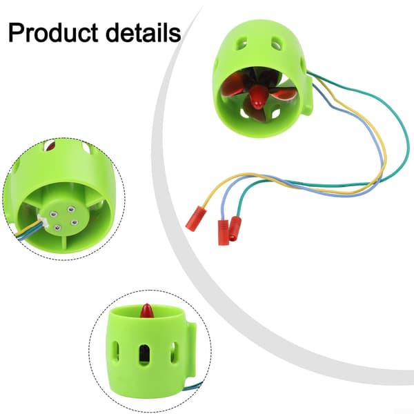 12V-24V Undervanns Thruster Motor 4-Blads Propell (med klokken) Clockwise