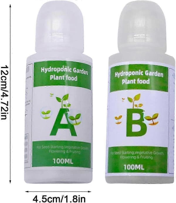 Plante Universal Næringsopløsning - Hydroponisk Have Planteføde Flydende Gødning A+B Todelt Sæt 3sets