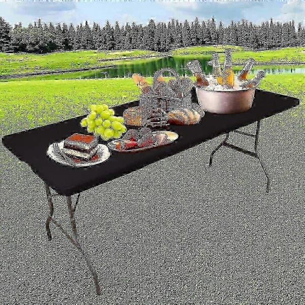Vikbar picknickbordsduk Tvättbart bordskydd Premium uteplatsbordsöverdrag Rektangulära bord gray 243x76cm
