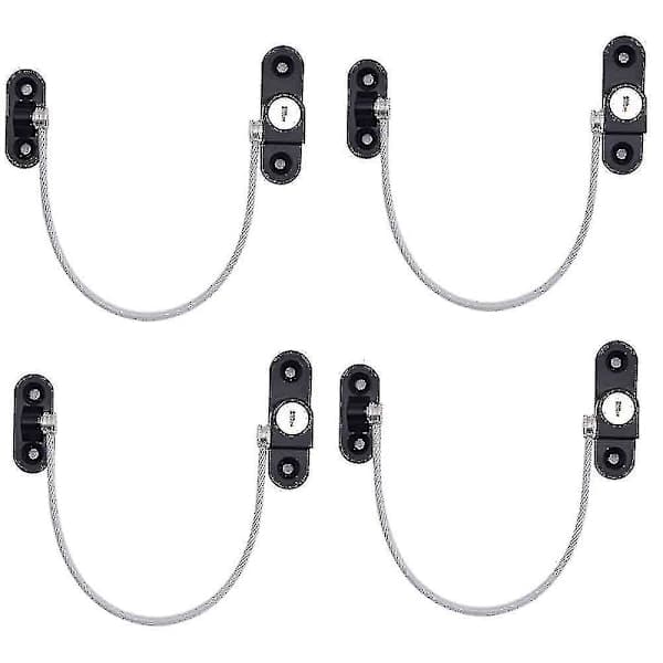 4-pack fönsterbegränsare barnsäkerhetslås dörrfönsterbegränsare vit White