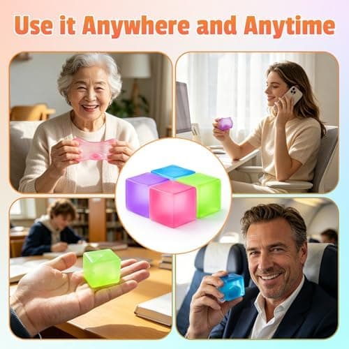 4-pak Squishy-terninger, isterning Squishy langsomt stigende stress-terninger, sensorisk fidget-legetøj til angstlindring, stressbolde og squishy-terninger til 4pc