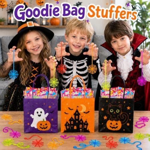 Klibbiga spindelnätsleksaker, 36 st Goodie Bag Korg Pinata Stuffers Spider Web 36