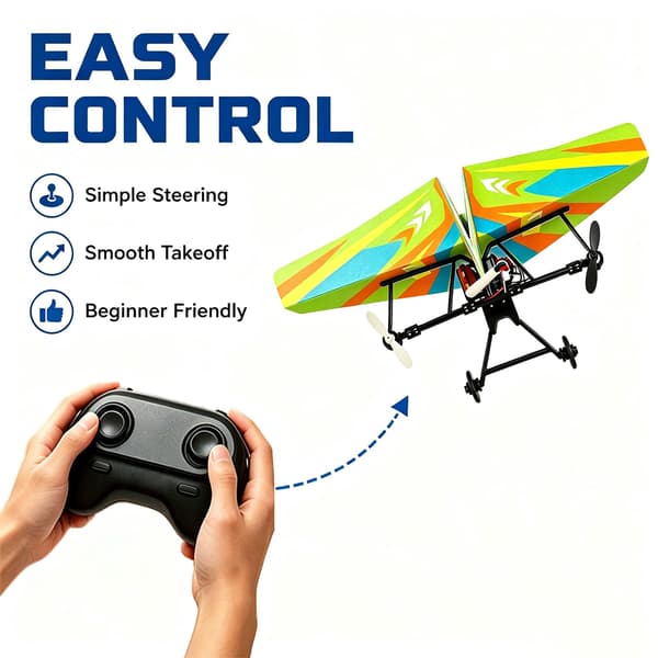 2-pakning RC papirflysett, DIY RC-fly med 20 stk farget papir 2-BATT Multicolor
