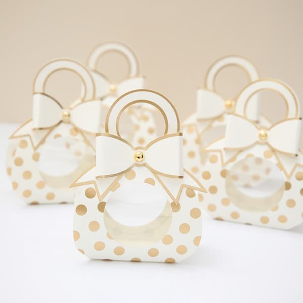 10 STK Bryllupsgaveæske Chokolade Slikæsker BEIGE Beige Beige