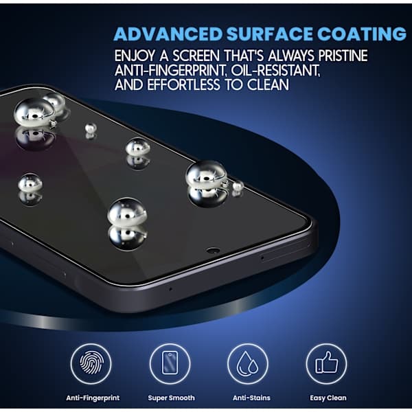 2-pack Samsung A56 Sekretess Skärmskydd, Härdat Glas 9H, Superkvalitet 3D