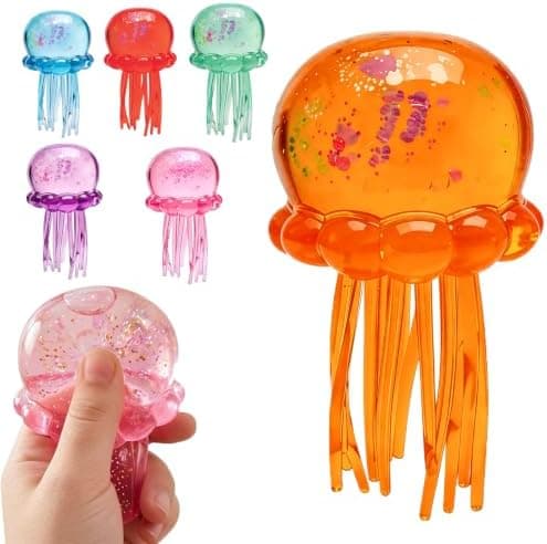 Manet Squishy, Manet Design Kläm Stressboll, Drop Malt Sockerbollar för Ångest Stress, Sensorisk Leksak med en Super Solid Squish för Vuxna Orange