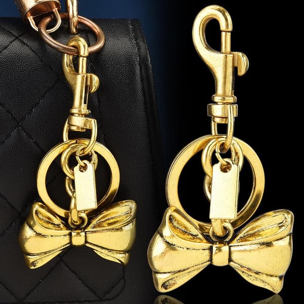 Väskberlock, söta handväskberlocker, väsktillbehörsberlocker, väskkedjor, handväskberlocker Knot-gold