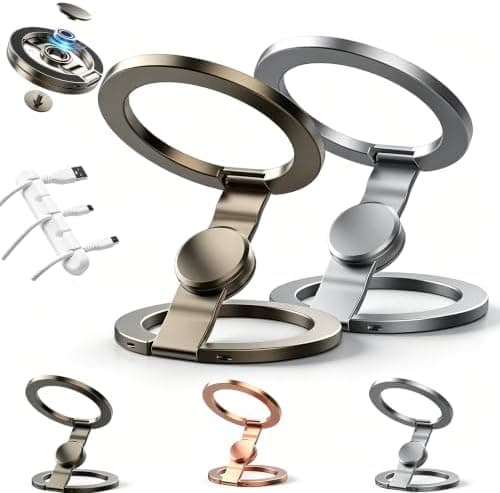 Mag Spinner, Justerbart Vikbart Magnetiskt Telefonställ Fidget Spinner, 360° Rotation Fidget Spinner Telefonställ för Gym, Kök, Bil, Skrivbord 2pcs-a
