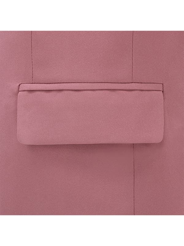 Herrkostym 2 delar Slim Fit Business Bröllopsfest Smoking, Rosa, Storlek S pink S