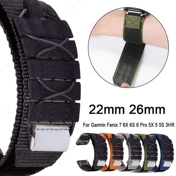 Nylon Loop -ranneke SININEN GARMIN 22MM -kelloon Sininen Garmin 22mm -kelloon - -kelloon, Koko -kelloon blue For Garmin 22mm-For Garmin 22mm