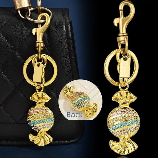 Väskberlock, söta handväskberlocker, väsktillbehörsberlocker, väskkedjor, handväskberlocker Gold Candy