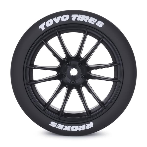 1/10 RC Drift Hjul og Dæk Sæt, 12-Eget On-Road Touring Bil Hjul Dæk Combo, 12mm Hex Drift Dæk til RC Drift Bil, 4 STK (Sort) Black