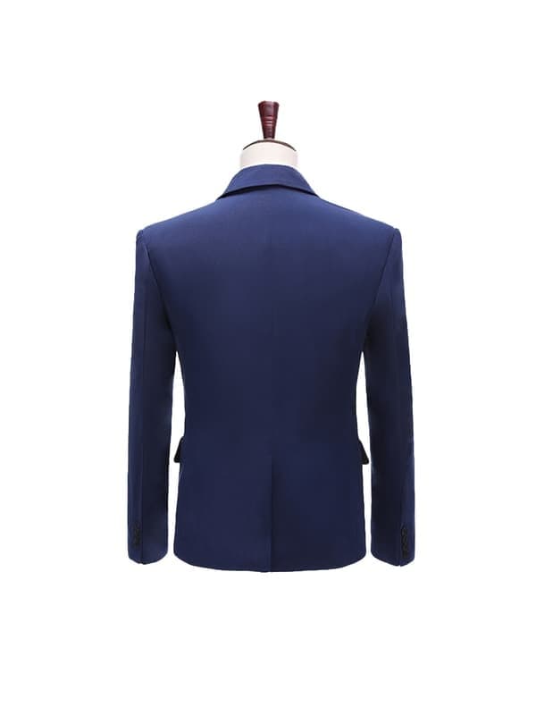 Herrkostym 2 delar Slim Fit Business Bröllopsfest Smoking, Mörkblå, Storlek S Dark blue S