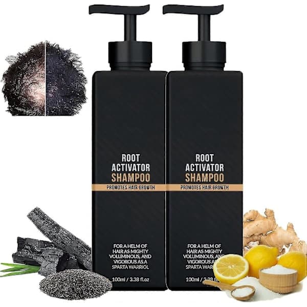 Root Activator Shampoo, Mane Root Activator Shampoo, Schampo Root Activator Främjar hårväxt för män Hårförtjockande schampo - sju 2st 2pcs