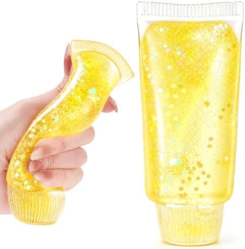 Tandkräm Squishy Stressboll, Långsamt Stigande Klämleksak Yellow