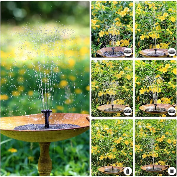 2,5W solfontene med solcellepaneler, flytende fontenepumpe
