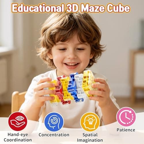 2-i-1 Fidget Spinner Labyrint Terning 3D Puslespil Hjernevridere 7 Niveauer 7 Level