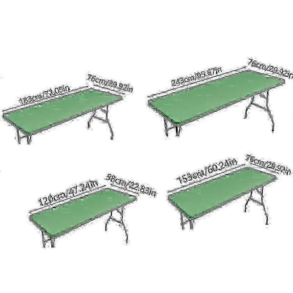 Premium tvättbar hopfällbar picknickbordsduksskydd för rektangulära uteplatsbord utomhus blue 153x76cm
