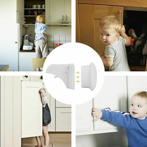 10x Magnetiske barnesikringer hvit