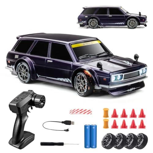 RC Driftbil, Lilla 1/24 Fjernstyret Driftbil til Voksne og Børn Purple / 1:24 Scale