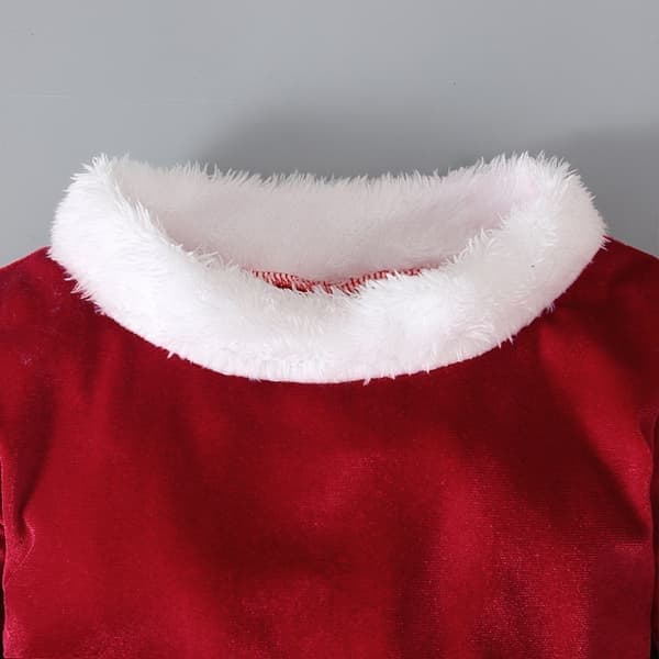 Juldräkt för barn, 3-delat set, polyester, tröja, byxor, mössa, unisex, blå, storlek 110 blue 110