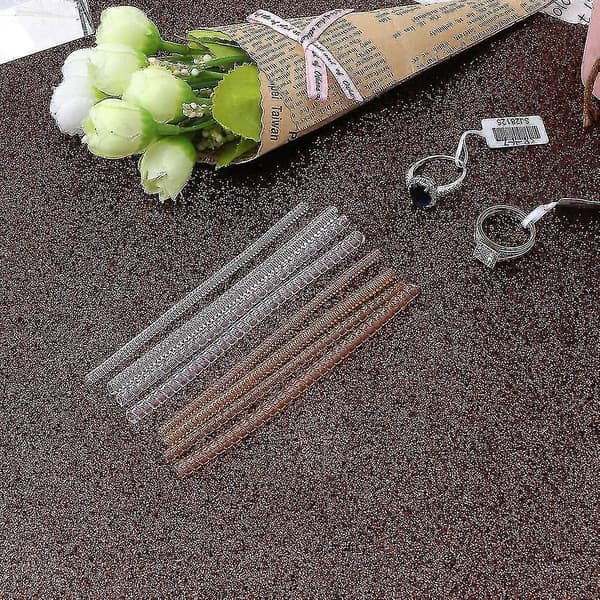 8x Ringstørrelsesjusterere Gennemsigtig Ring Stram Elastisk Ringbeskytter Klips
