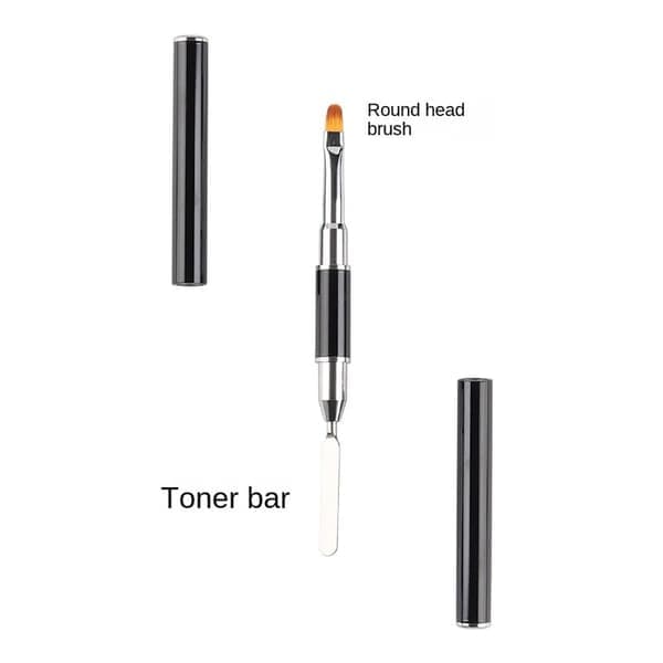 Dubbelsidiga nagelkonstpenslar Gel Extension Builder SILVER SILVER SILVER