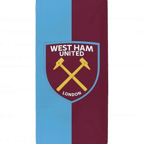 West Ham United FC -logolla varustettu rantapyyhe