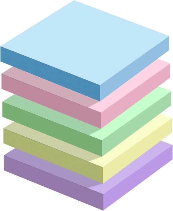 Post-it-lappar för studier, 76 mm x 76 mm, mjukt omslag, pastellfärger