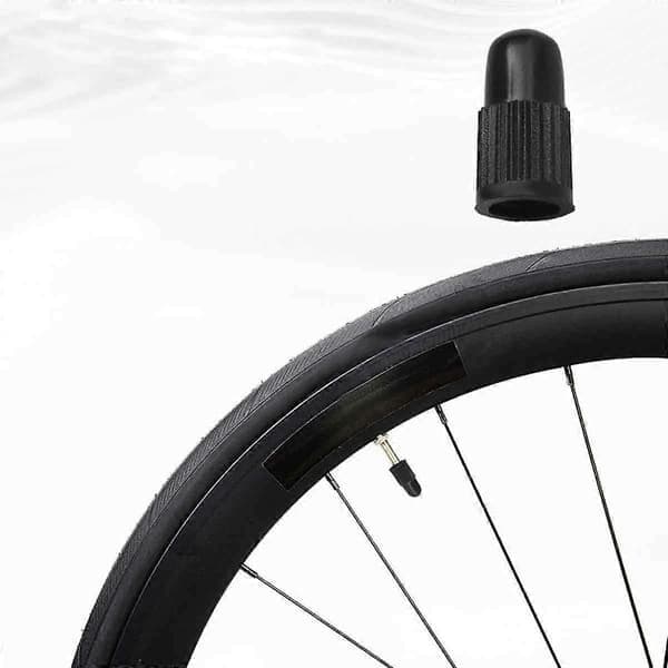 15 stk. ventilhetter i svart plast for sykkel, fransk stil, støvdeksler [XR]